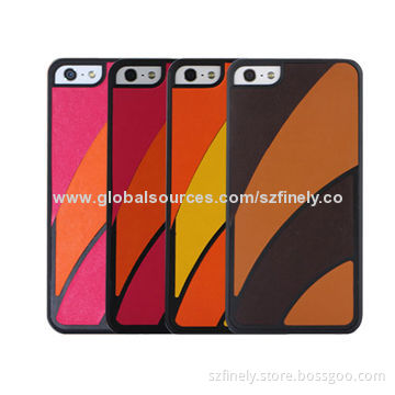 PC Cases for iPhone 5/5S, PU Leather Stick, Hit Colors Available, Unique Design